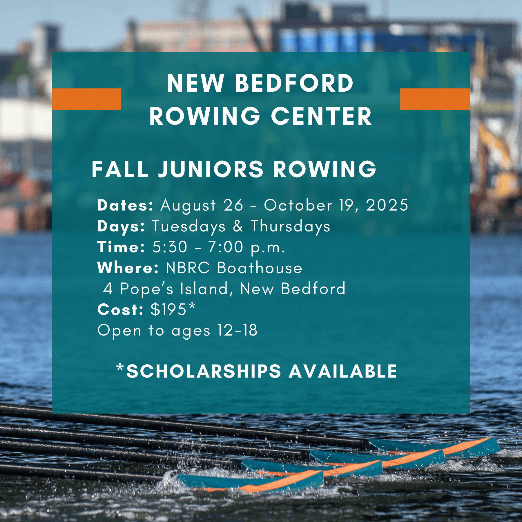 Fall Juniors Rowing Website Popup